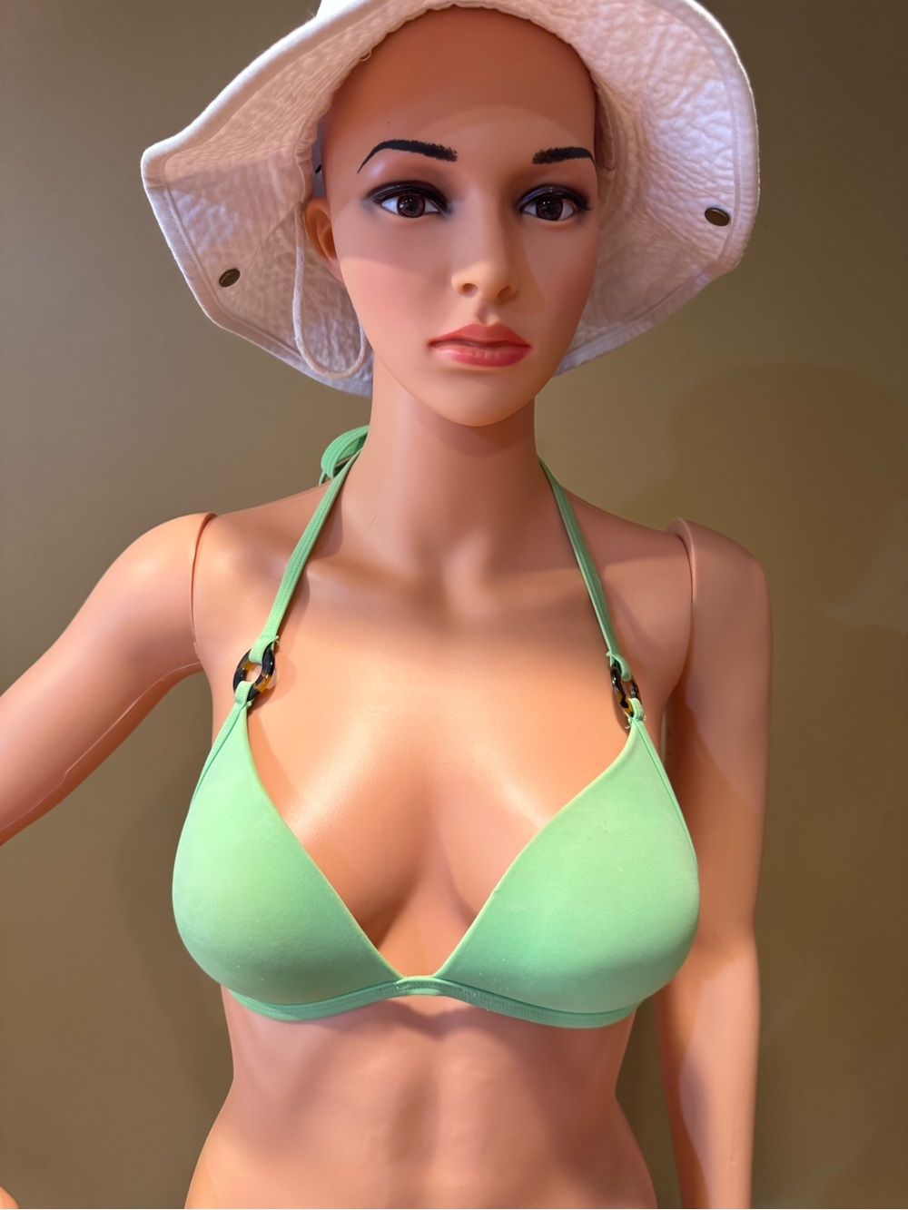 PINK Victoria's Secret Neon Green Bikini Top